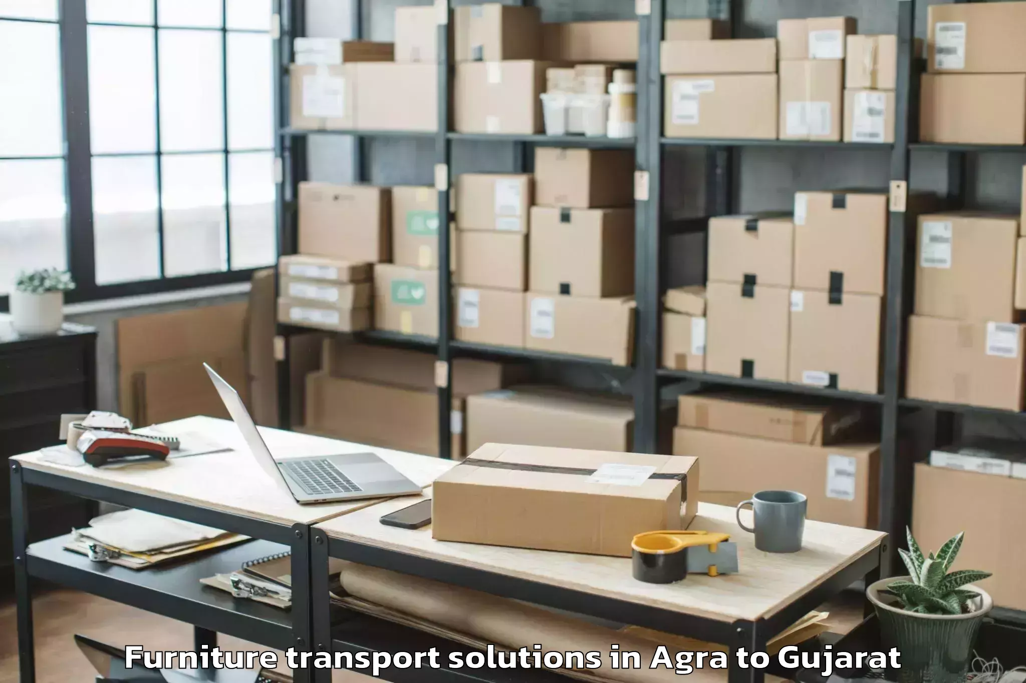 Reliable Agra to Dediapada Furniture Transport Solutions